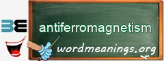 WordMeaning blackboard for antiferromagnetism